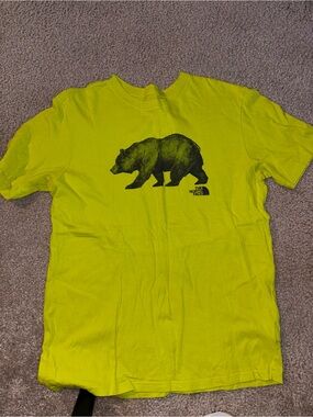 The North Face Neon Lime Bear Graphic Tee